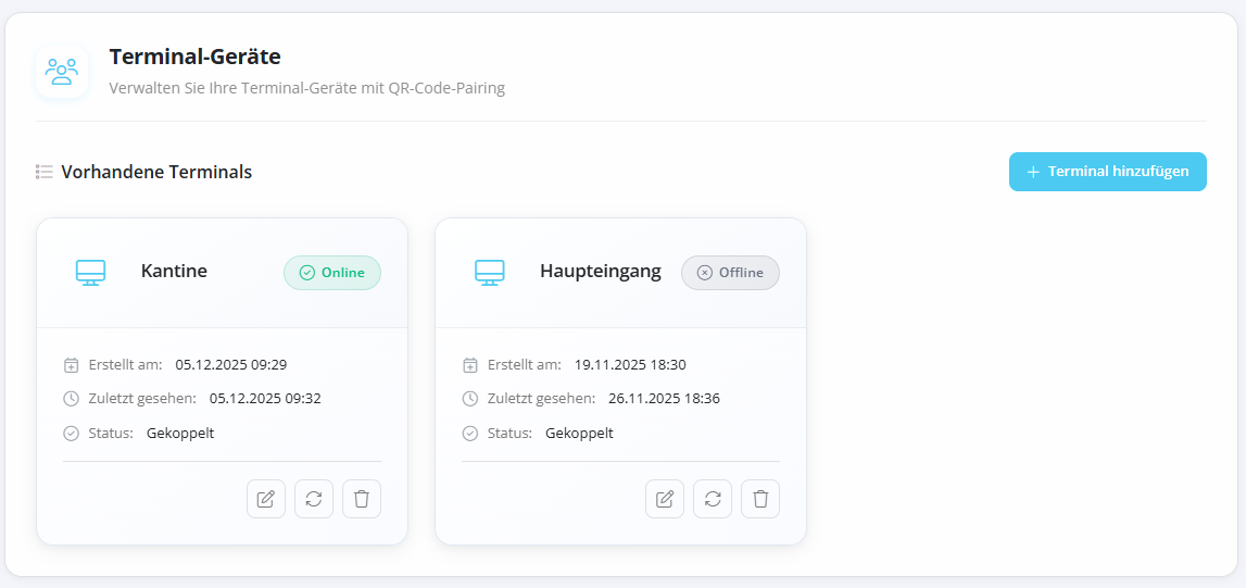 Terminal-Verwaltung