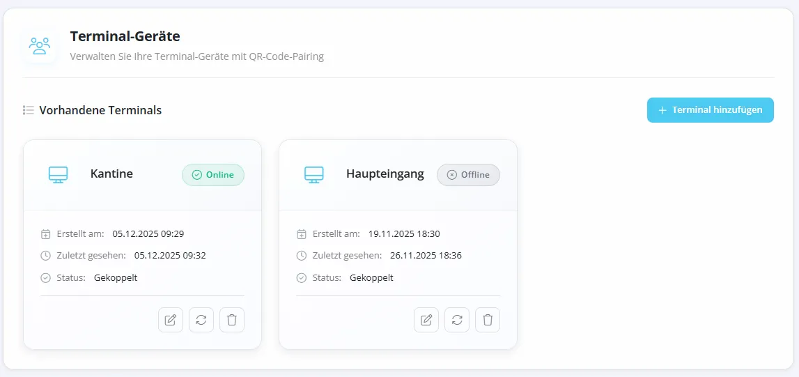 Terminal-Verwaltung
